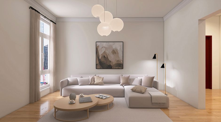 Miroir géométrique élégant pour mur salon. Miroir géométrique élégant pour mur salon.